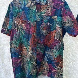 LRG Multicolor Leaf Print Men's Shirt